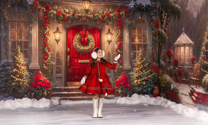 Merry Holiday Entry - Red Door - Room