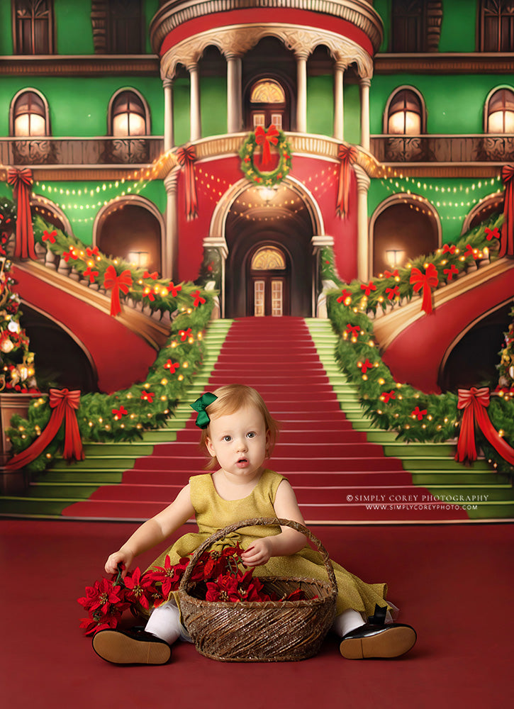 Merry Mansion- Red Rug - with Sweep Option