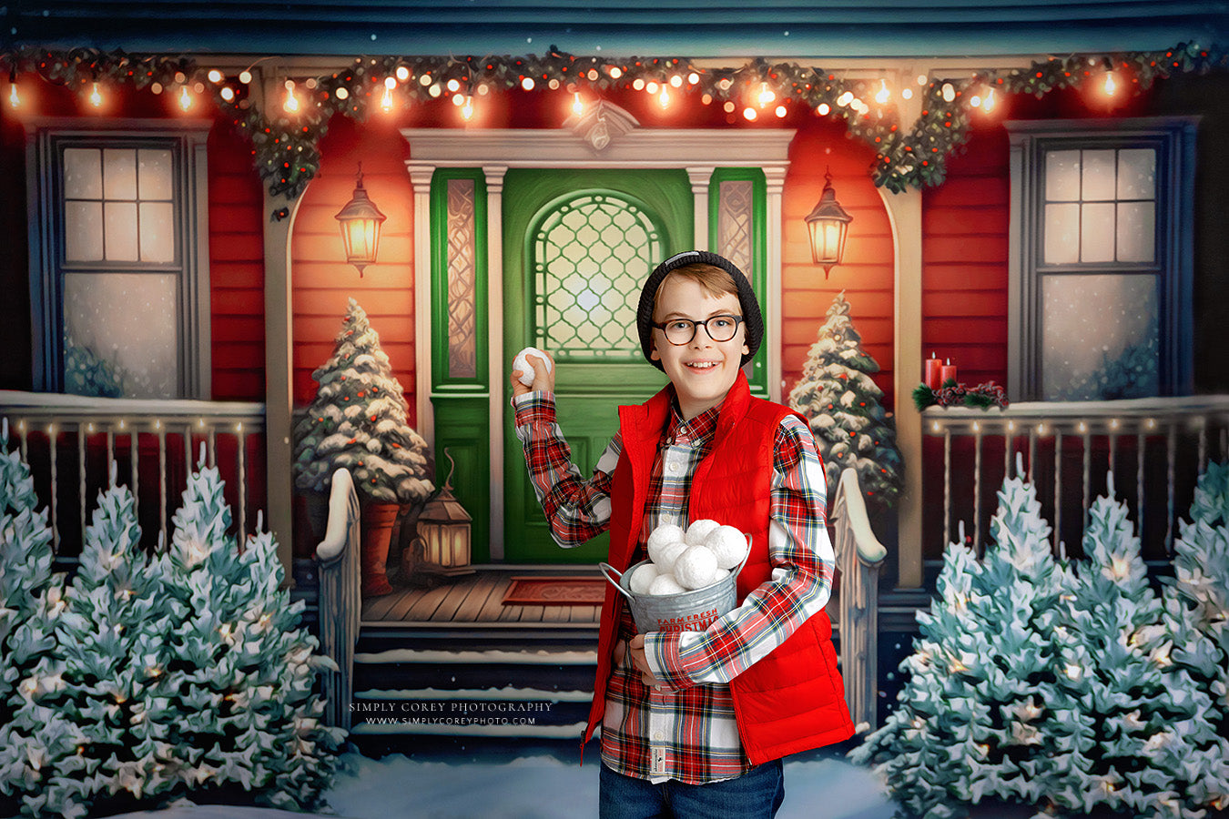 Merry Porch Greetings - Extra Lights - with Sweep Option