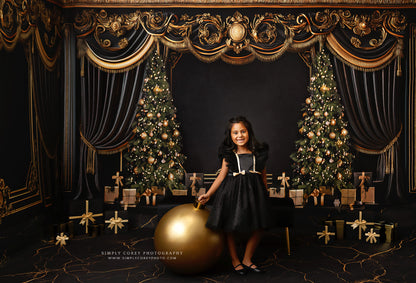 Black & Gold Marble Mat Floor