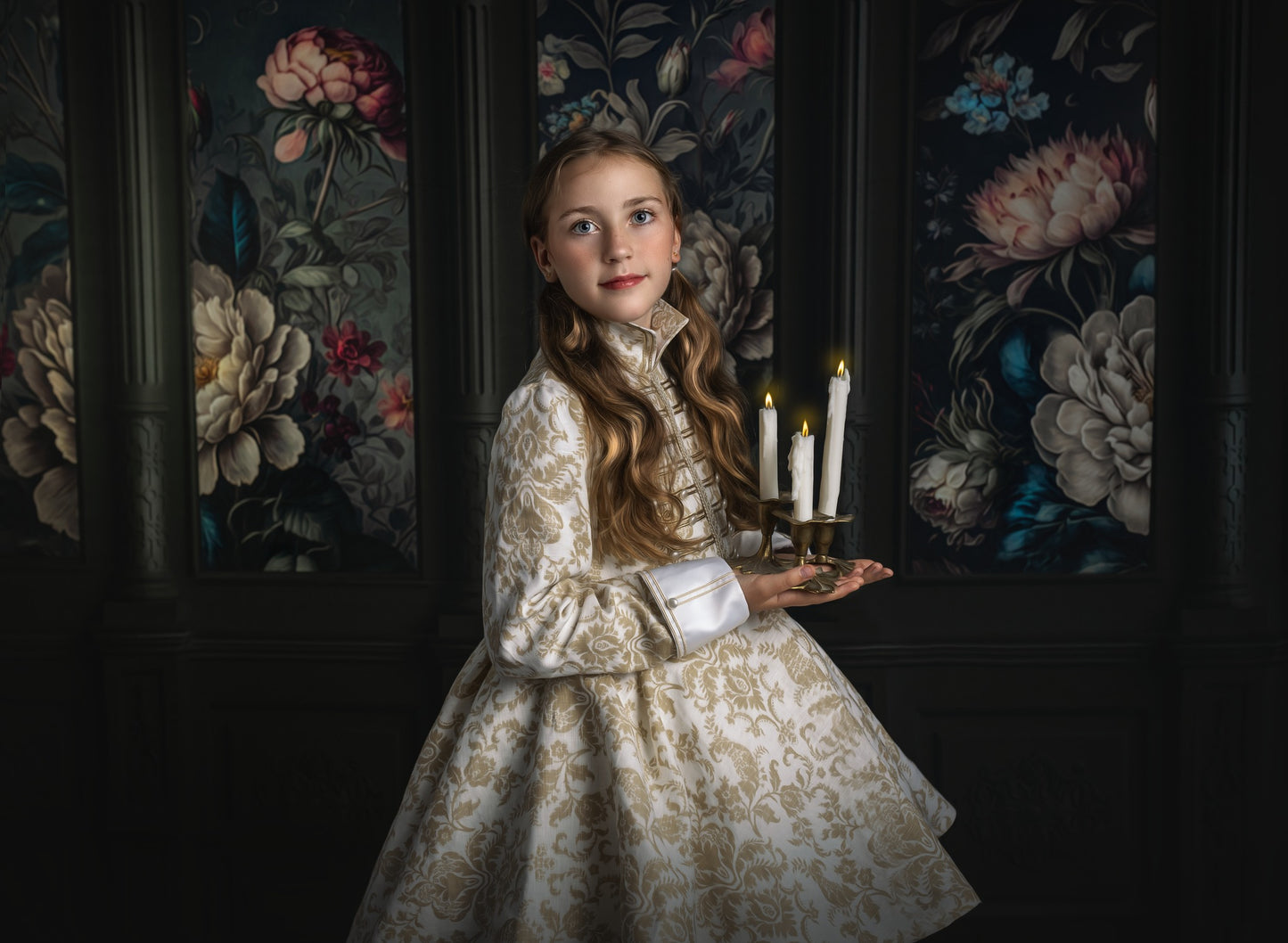 Moody Olive Wainscoting Wall - With Sweep Option