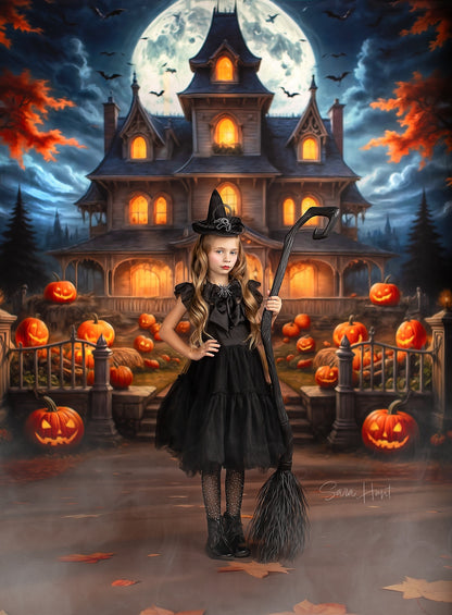 Moonlit Jack-O-Lantern Estate - With Sweep Option