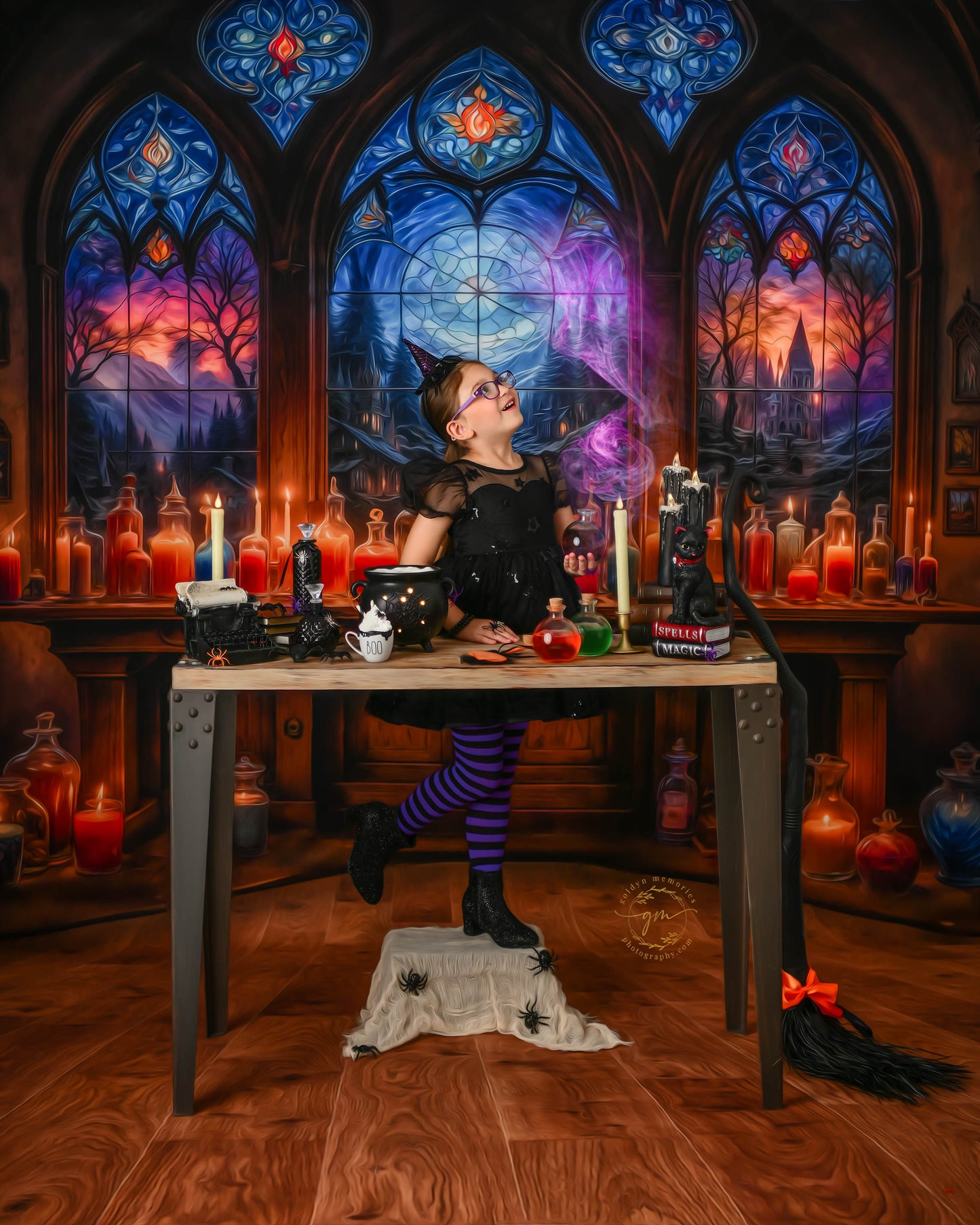 Mystic Potion Emporium - Wood Floor - With Sweep Option