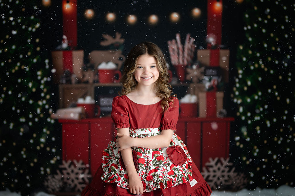 Nighttime Cocoa Stand - with Lights