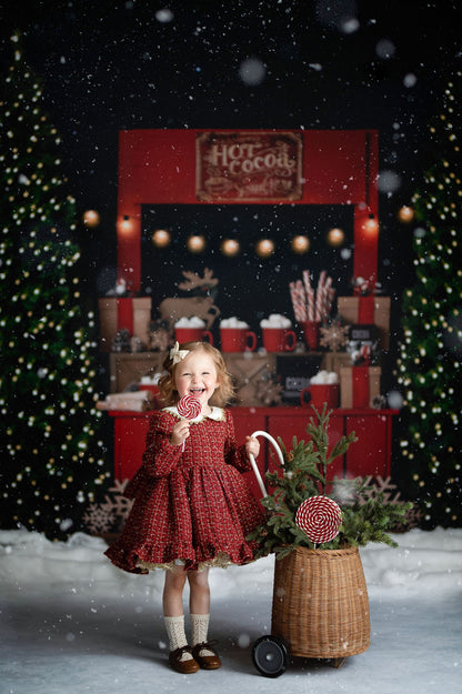 Nighttime Cocoa Stand - with Lights