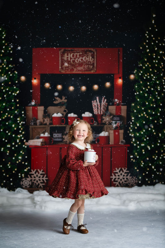 Nighttime Cocoa Stand - with Lights