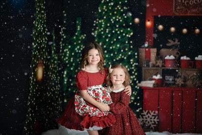 Nighttime Cocoa Stand With Lights 2pc Room