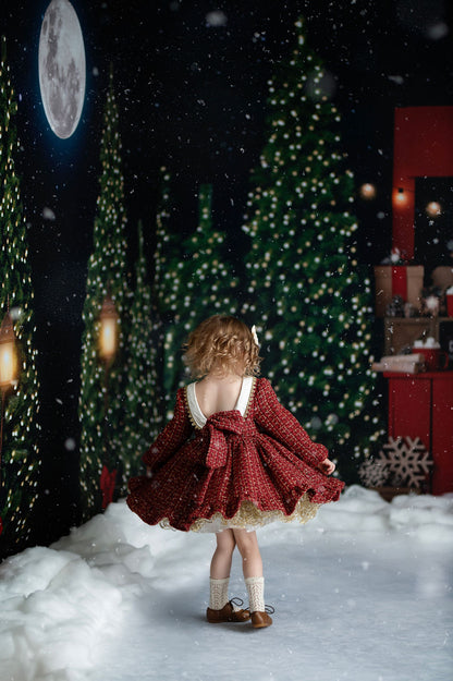 Nighttime Cocoa Stand With Lights 2pc Room