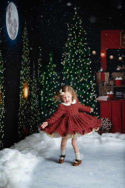 Nighttime Cocoa Stand With Lights 2pc Room