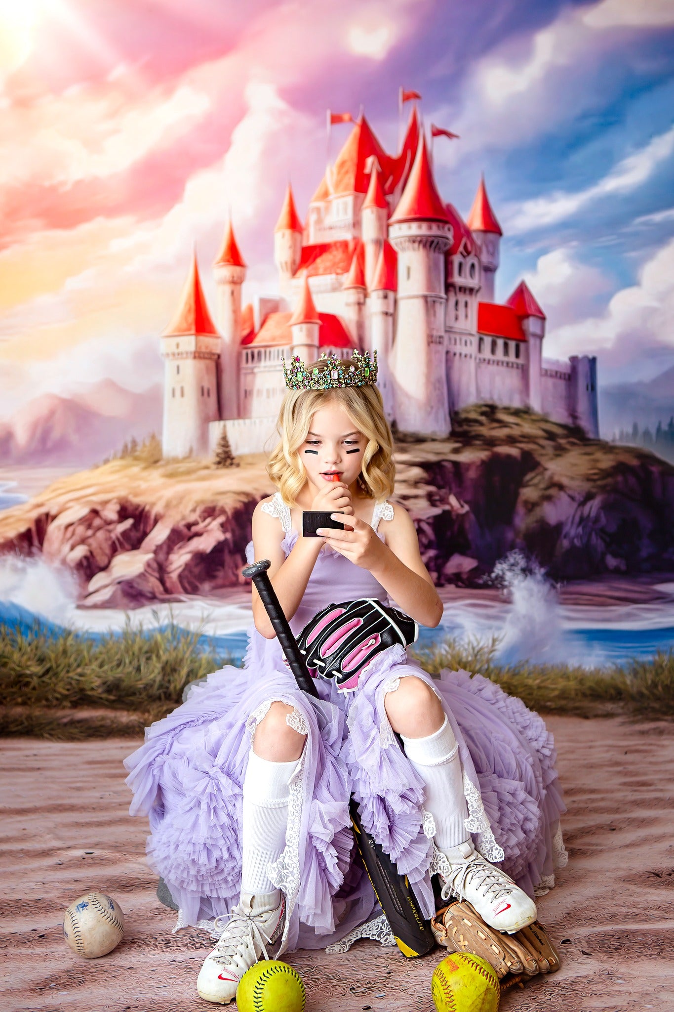 Ocean Side Fortress -Magenta Top- With Sweep Option