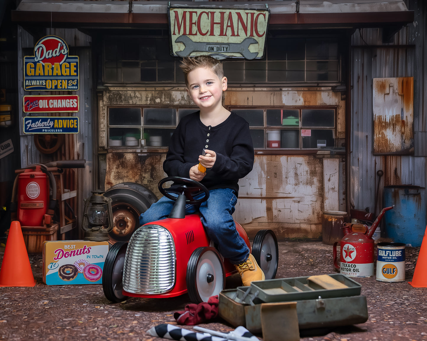 Old Rustic Garage - With Sweep Option