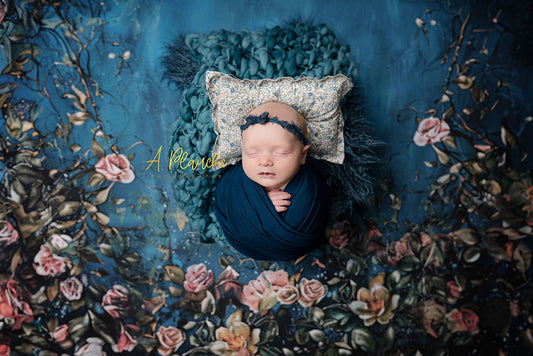 Painted Floral Teal - Petite