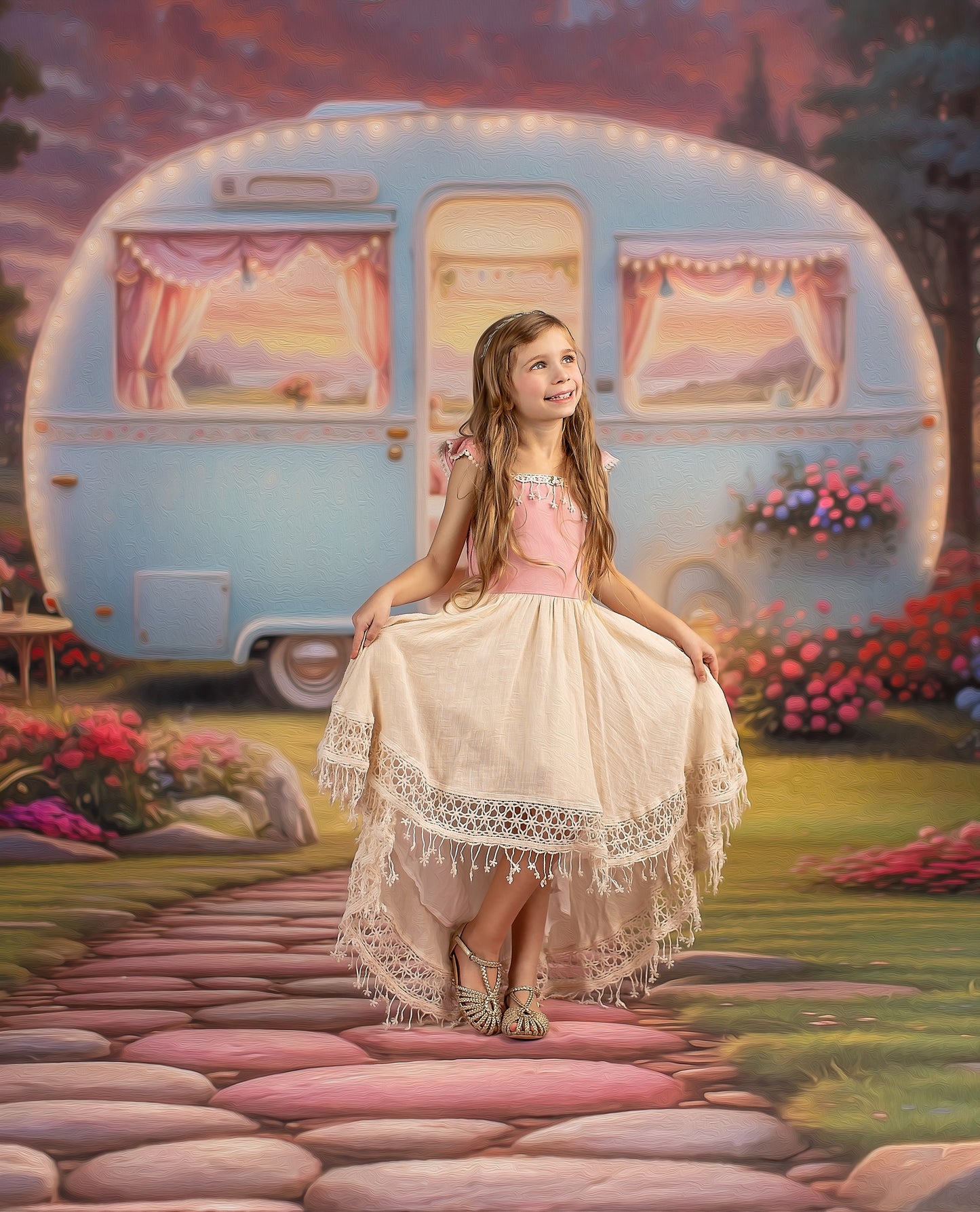 Periwinkle Wanderer- With Sweep Option