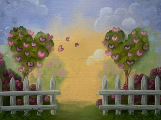 RTS Home Is Where The Heart Is - 8x6' Fabric - Slight Banding- 60% Off