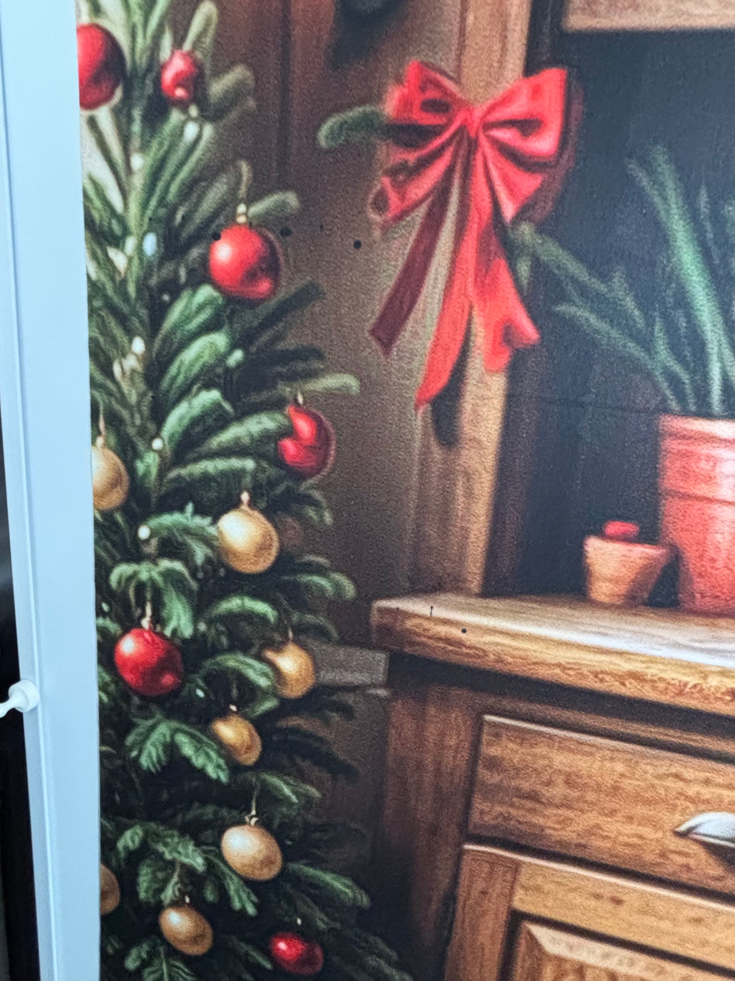 RTS The Christmas Bakehouse - 10x8' Value Luxe Fabric - Ink Spots - 60% Off