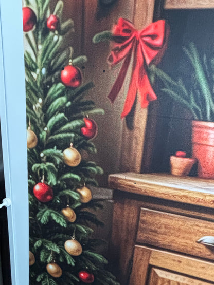 RTS The Christmas Bakehouse - 10x8' Value Luxe Fabric - Ink Spots - 60% Off