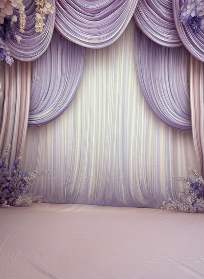 RTS Lilac Garden Soiree - 9x15' Sweep - Value Luxe Fabric - Bad Cut/Folds - 60% Off