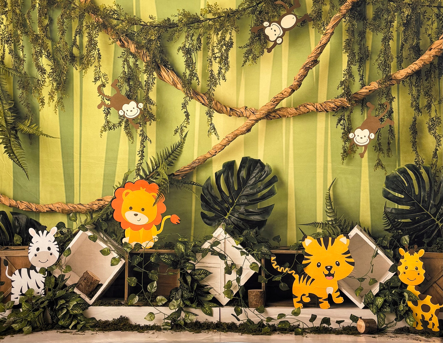 RTS Jungle Babies - 77x60" Fleece - Crease/Folds/Slightly Short 80x60 - 60% Off