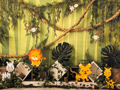 RTS Jungle Babies - 77x60" Fleece - Crease/Folds/Slightly Short 80x60 - 60% Off