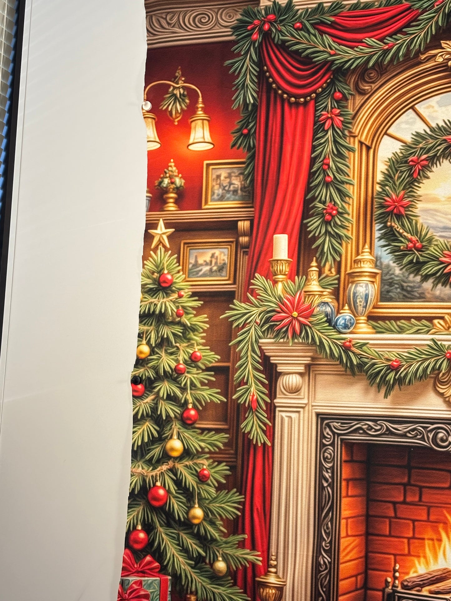 RTS Holiday At Hawthorne Hall - 9x8' Value Luxe Fabric - 10x8' Cut Short On Left - 60% Off