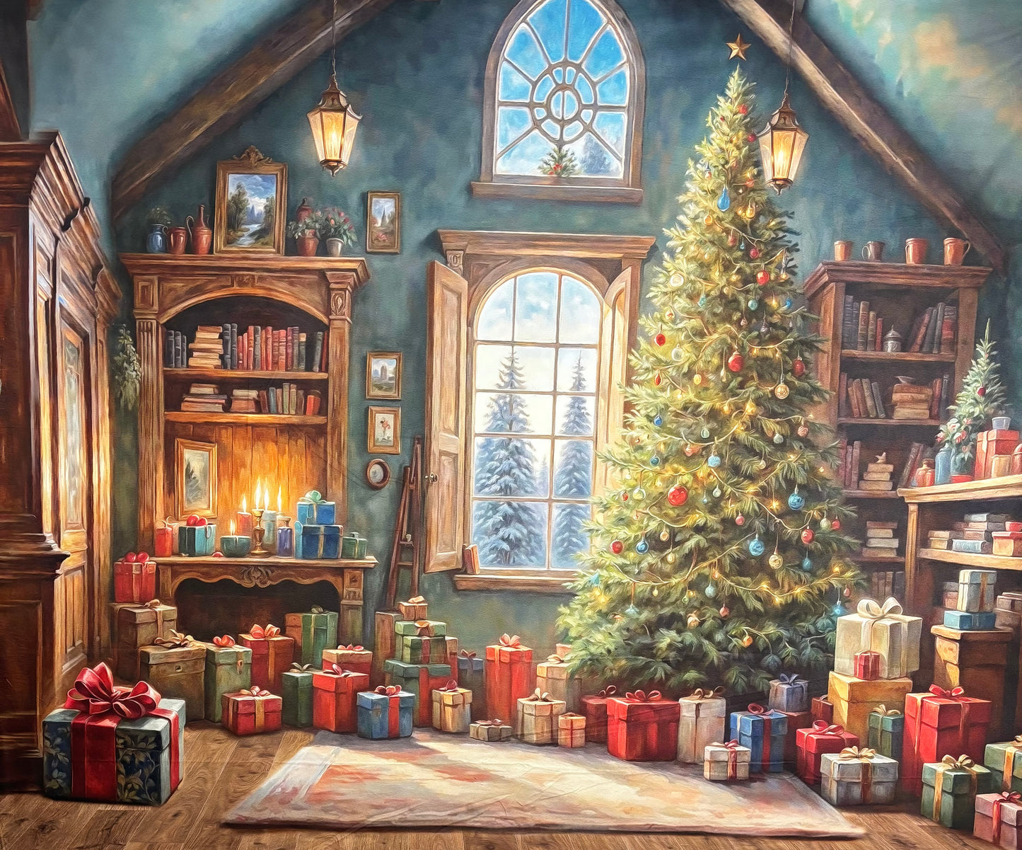 RTS Santa's Toy Land - 10x8' Value Luxe Fabric - Bad Crop/Seam - 60% Off