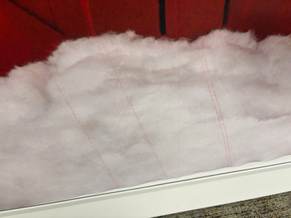 RTS Fancy Red Barn Doors - 10x7' Wrinkle-Free Fabric - Red Ink Marks - 60% Off