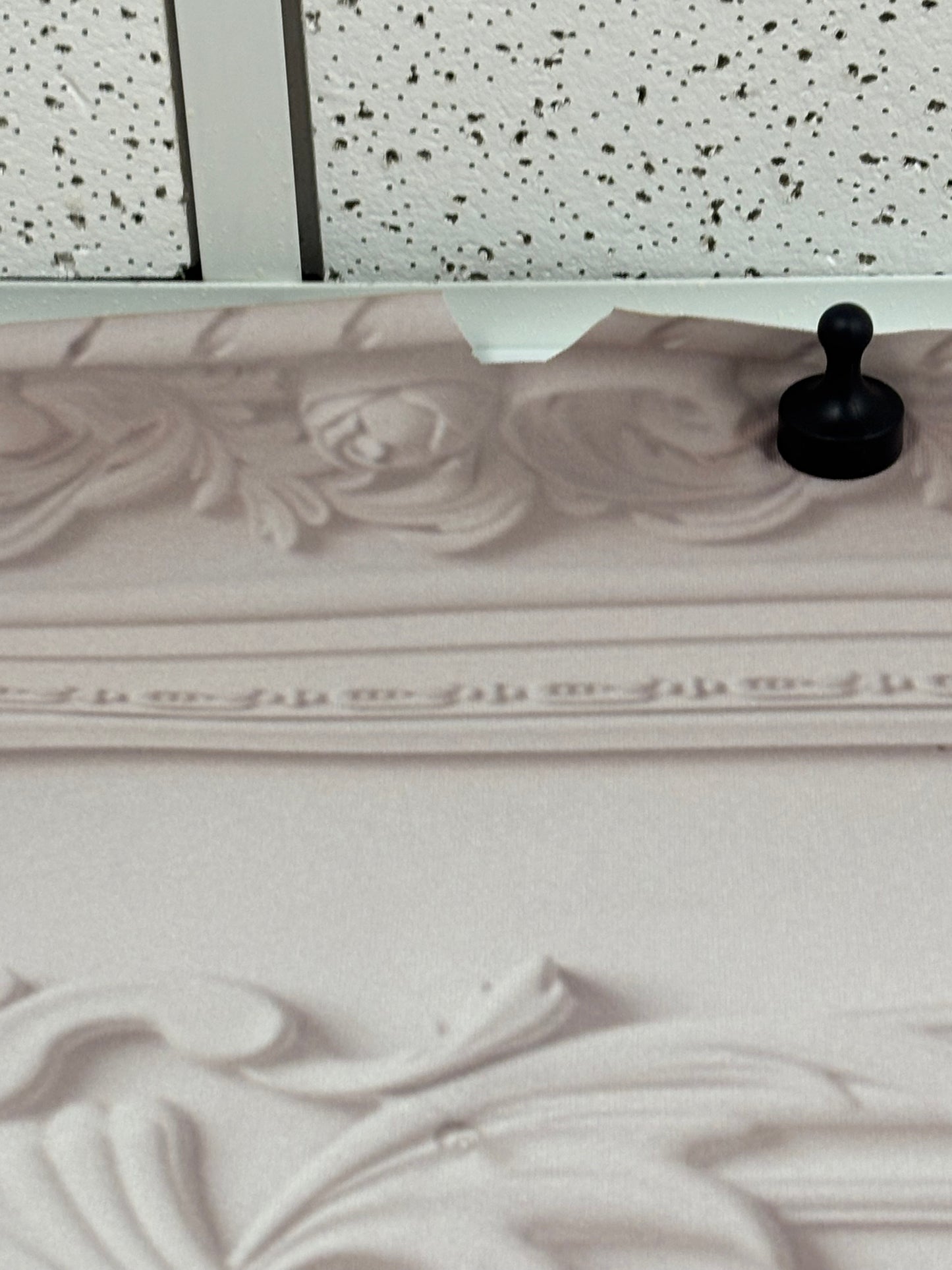 RTS Elegant Gold Headboard - 12x8' Wrinkle-Free Fabric - Pink Tint/Bad Cut - 60% Off