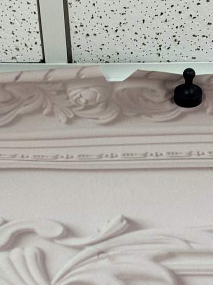 RTS Elegant Gold Headboard - 12x8' Wrinkle-Free Fabric - Pink Tint/Bad Cut - 60% Off