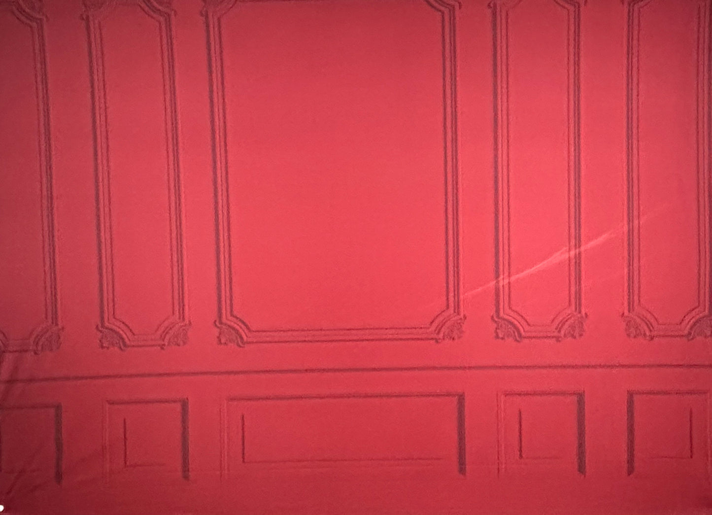 RTS Classic Red Wainscoting Wall - 12x9' Wrinkle-Free - Creases - 60% Off