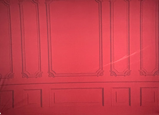 RTS Classic Red Wainscoting Wall - 12x9' Wrinkle-Free - Creases - 60% Off