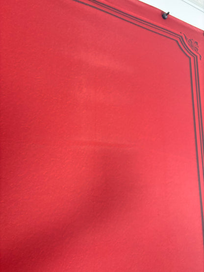 RTS Classic Red Wainscoting Wall - 9x15' Sweep Wrinkle-Free Fabric - Folds/Light Spots - 60% Off