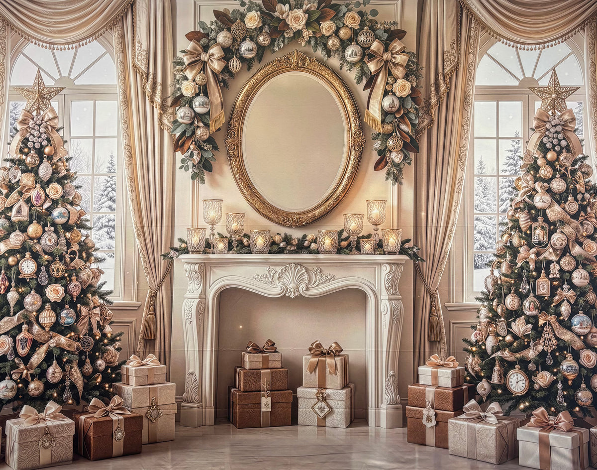 RTS Christmas Beige Beauty - 10x8' Value Luxe Fabric - Pink Tint - 60% off