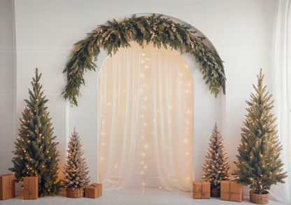 RTS Winter Whisper Arch - 10x7' Wrinkle-Free Fabric - Lines Throughout/Slight Pink Tint - 60% Off