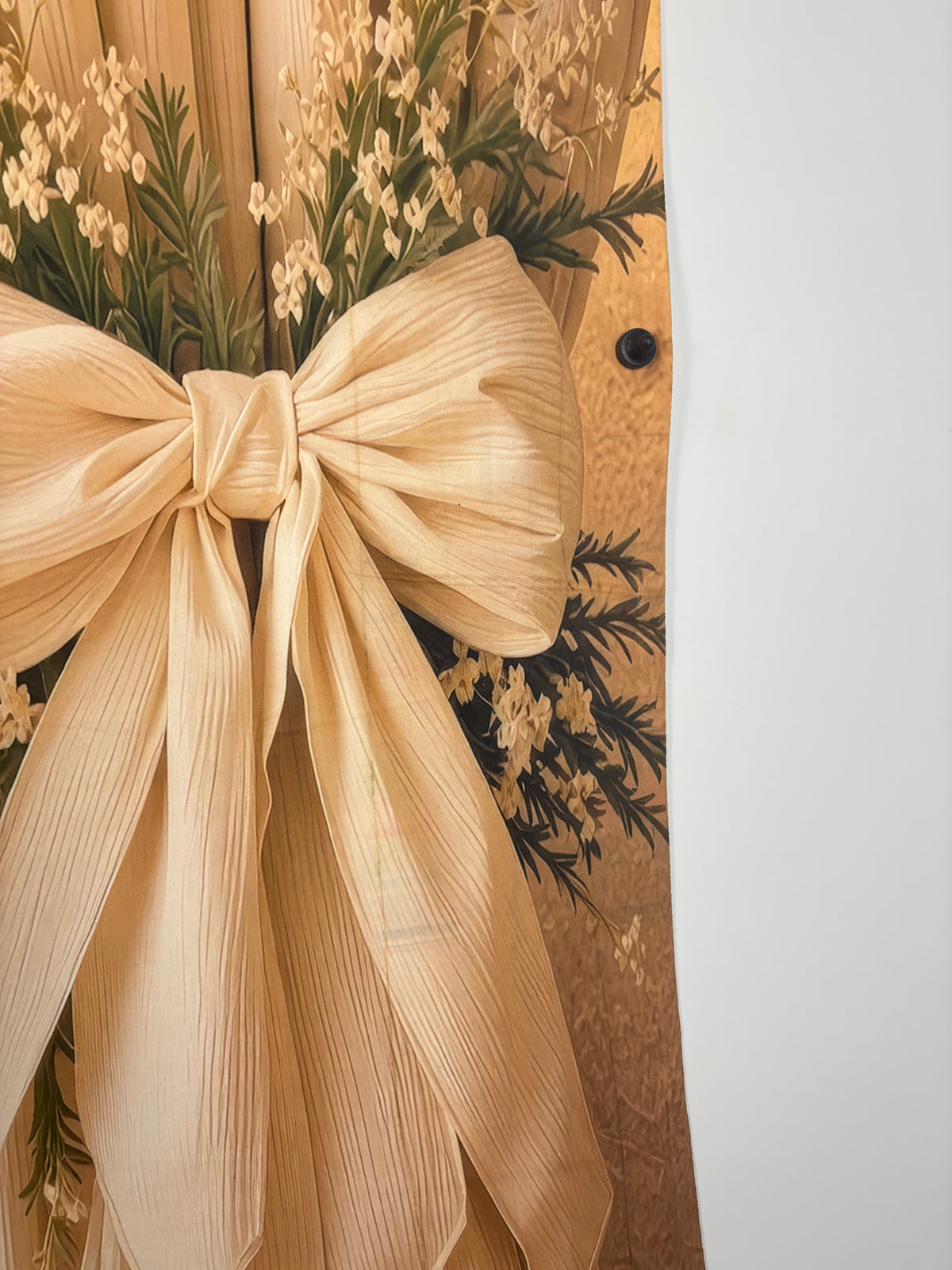 RTS Ivory Christmas Curtain Call - 10x8' Fleece - Very Warm/Ink Marks At Right Edge - 60% Off