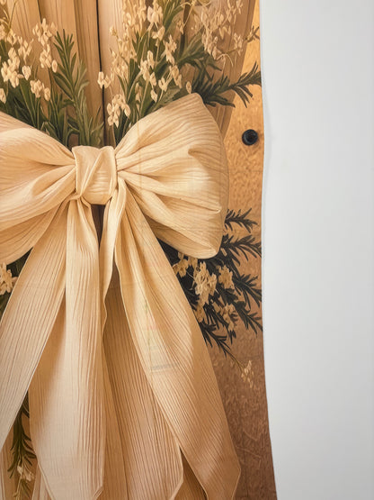 RTS Ivory Christmas Curtain Call - 10x8' Fleece - Very Warm/Ink Marks At Right Edge - 60% Off