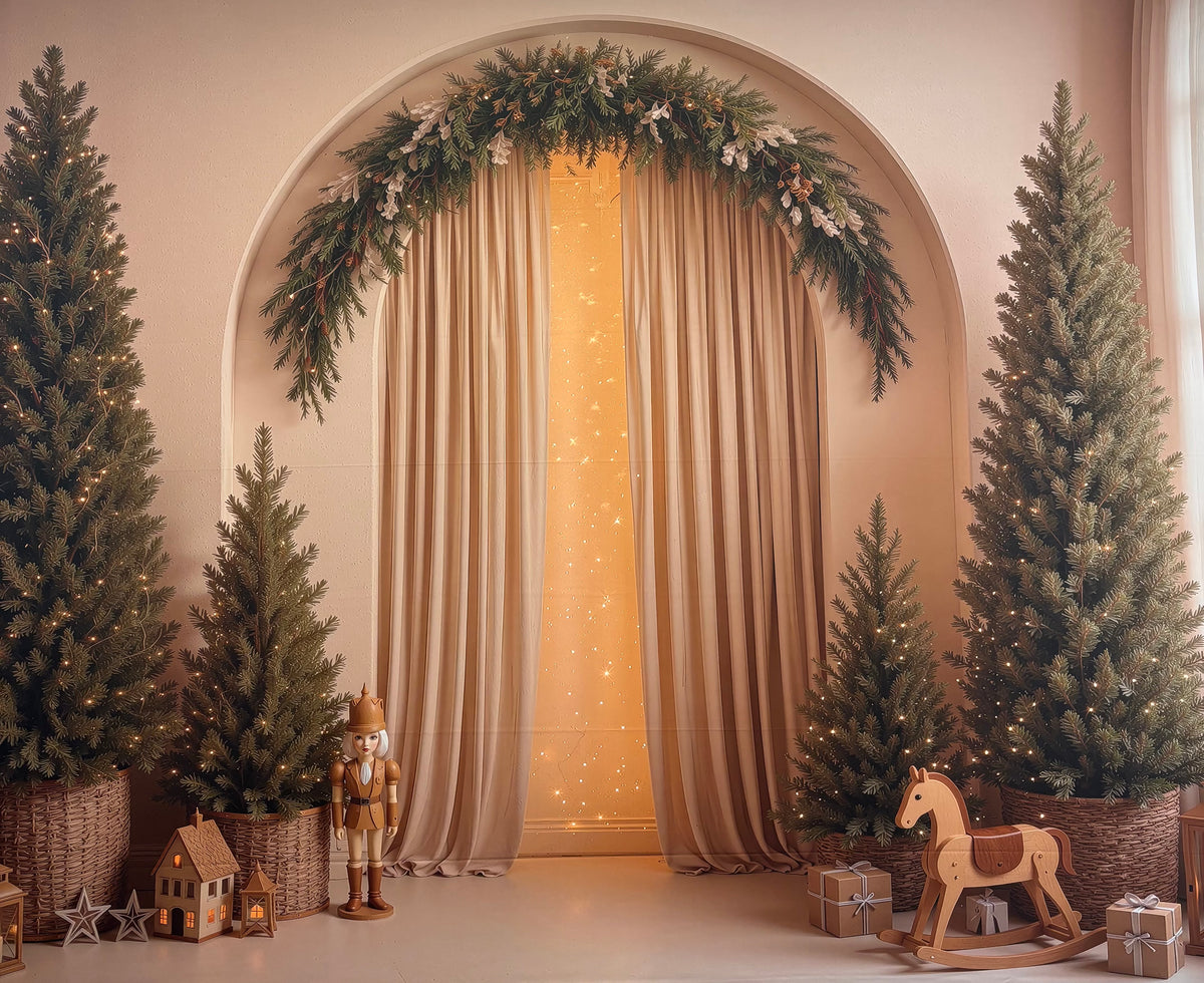 RTS Golden Garland Arch - 12x8' Wrinkle-Free Fabric - Warm - 60% Off