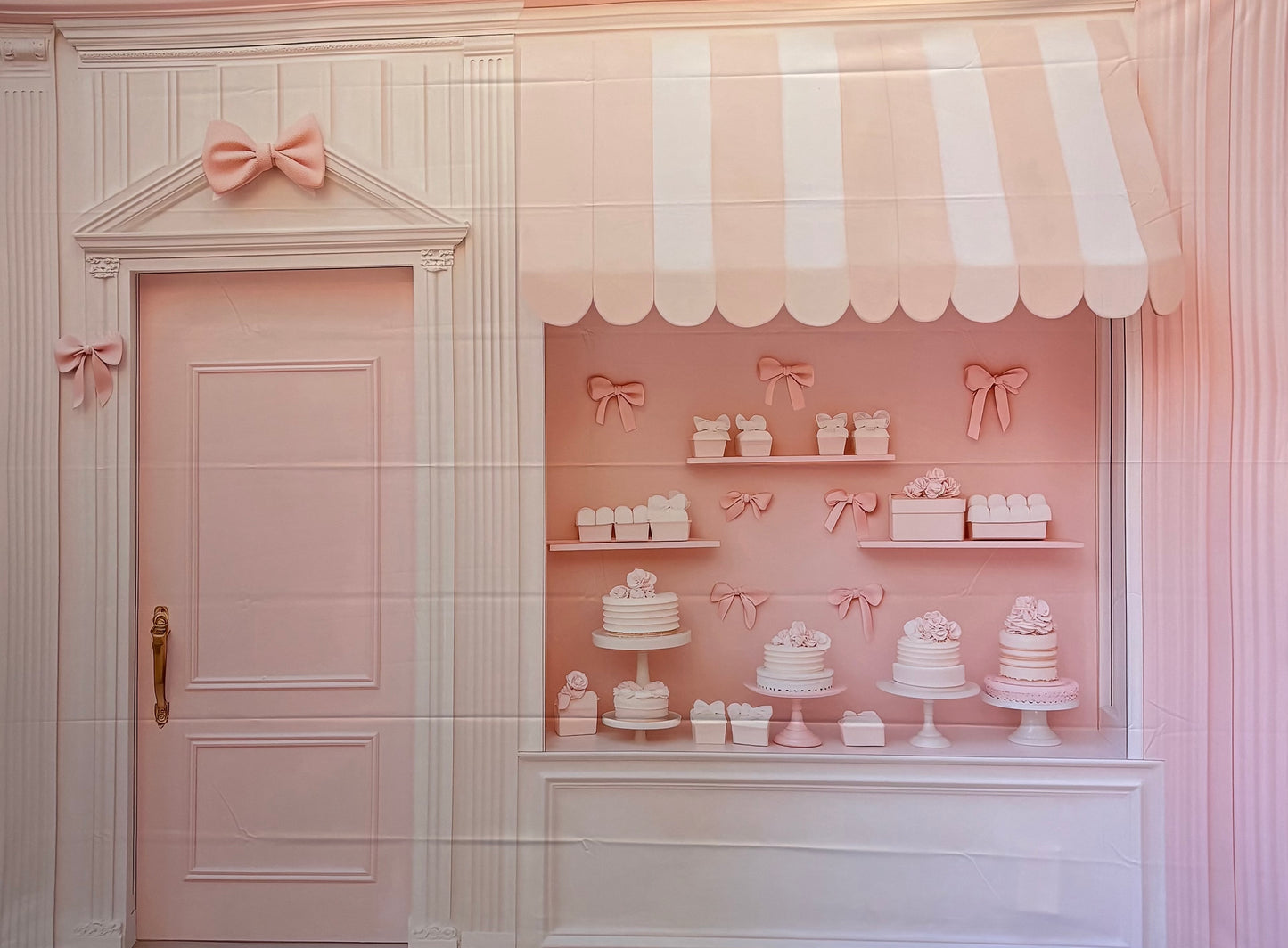 RTS Bowtied Bakery - 8x6' Fabric - Oversaturated - 60% Off