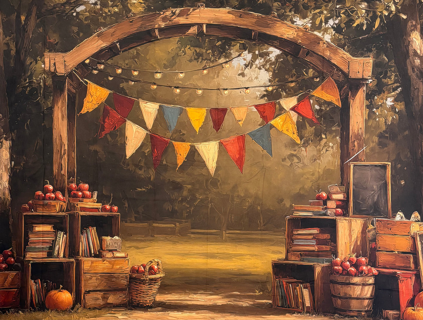 RTS Autumn Academy Lane - 72x60" Wrinkle-Free - Fold - 60% Off