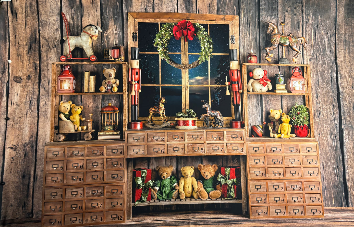 RTS Jolly St Nick's Workshop - 12x9' Wrinkle-Free - Pink Tint - 60% Off