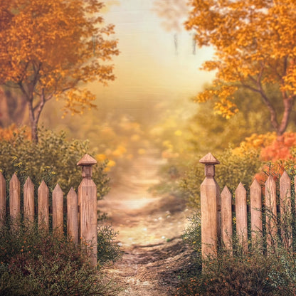 RTS Autumn Forest Trail - 8x8' Wrinkle-Free - Banding/Burn Marks - 60% Off