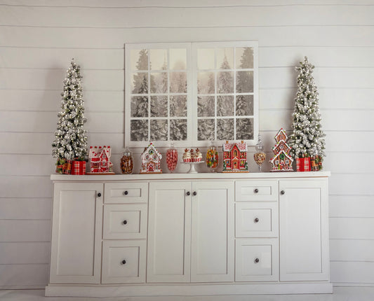 RTS Gingerbread Kitchen Buffet - 10x8' Wrinkle-Free Fabric - Banding - 60% Off