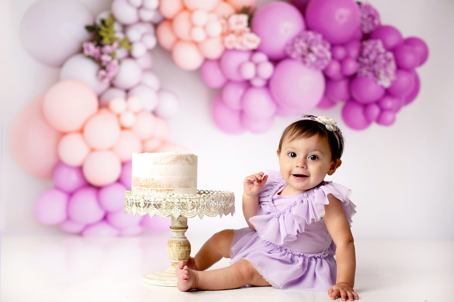 Pretty Magenta Magic Balloon Arch