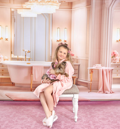 Pretty Powder Room - Pink Floor - With Sweep Option