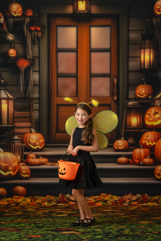 Pumpkin Porch -  Rust Door - With Sweep Option