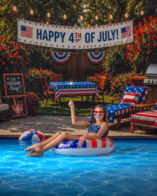 RTS Red White & Poolside Nights - 9x14' Sweep - Value Luxe Fabric - New - 50% Off