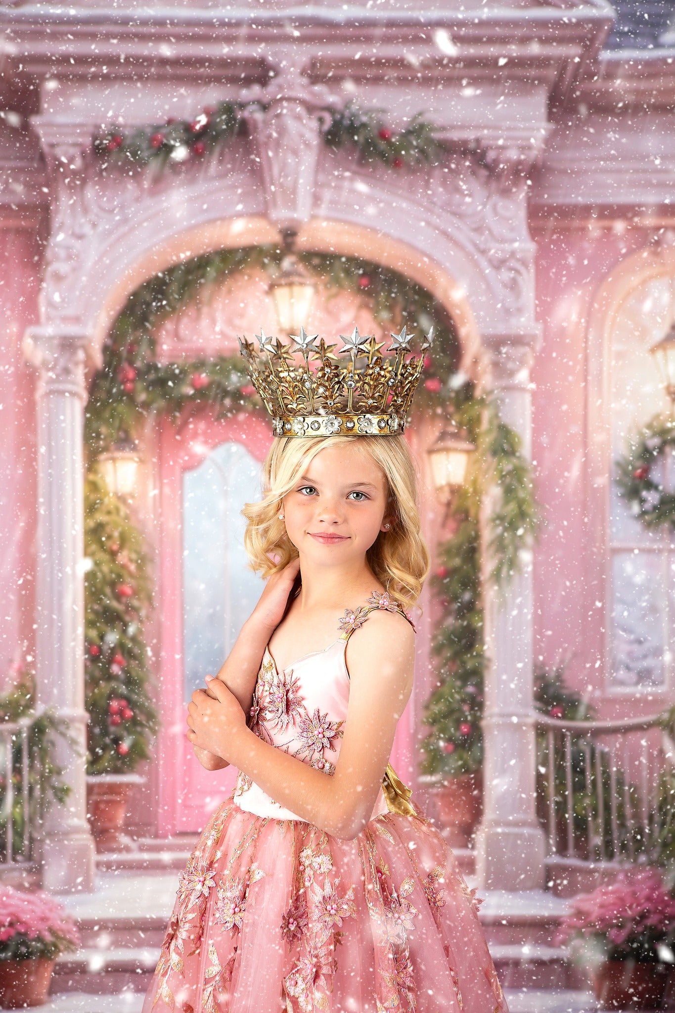 Rose Victorian Christmas - With Sweep Option