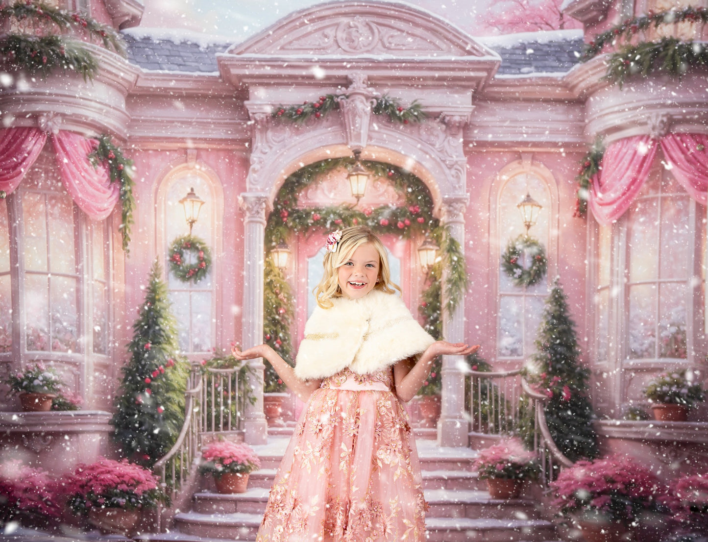 Rose Victorian Christmas - With Sweep Option