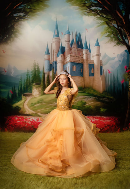 Royal Castle - Blue with Grass- With Sweep Option