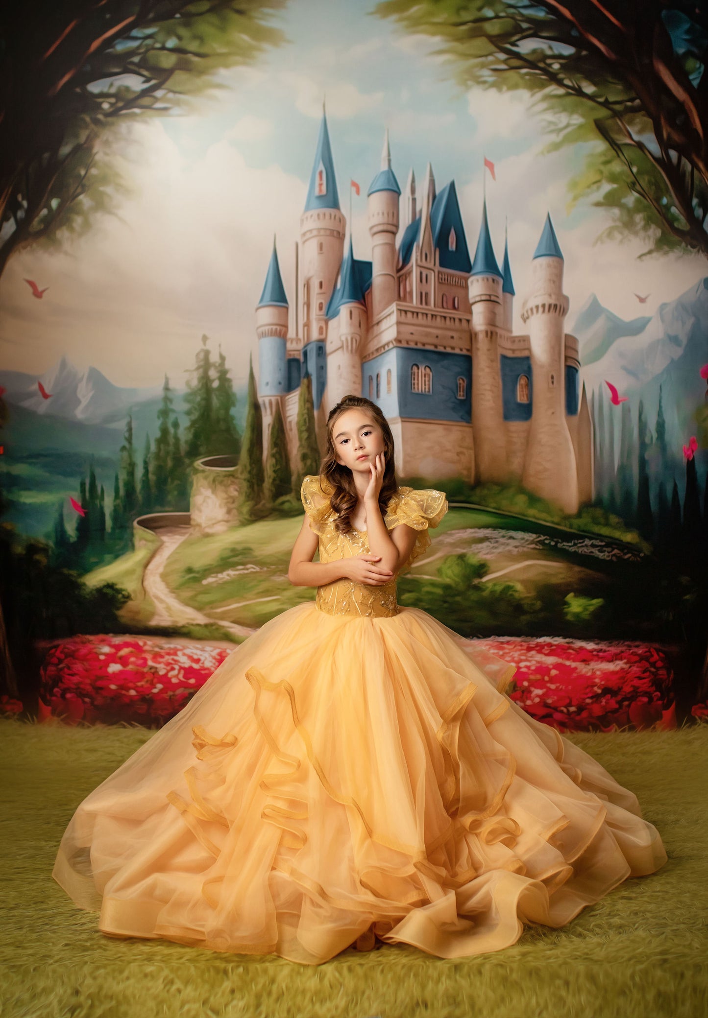 Royal Castle - Blue with Grass- With Sweep Option