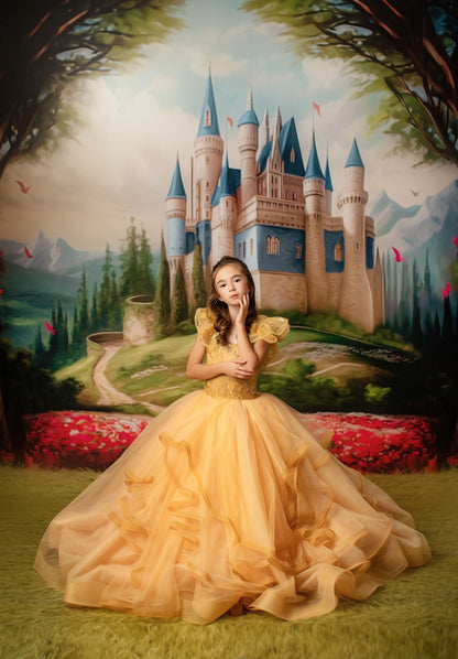 Royal Castle - Blue with Grass- With Sweep Option